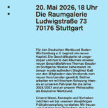 Deutscher Werkbund Baden-Württemberg Frühjahrsempfang 2026 Postkarte hinten